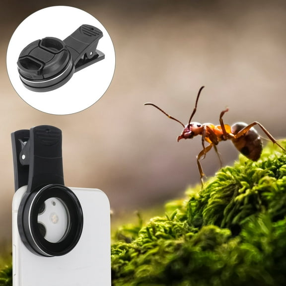 Clispeed Phone Macro Lens 15x Clip on Universal Camera Lens Black Aluminium Alloy
