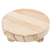 QIFULL Wood Plant Stand for Indoor Plants Beige Wooden Stands for Display 1Pack