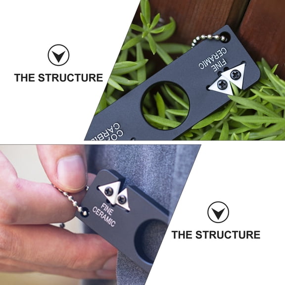 Clispeed Ceramic Tungsten Steel Cutter Sharpener Compact Design Easy to Use 1Pc