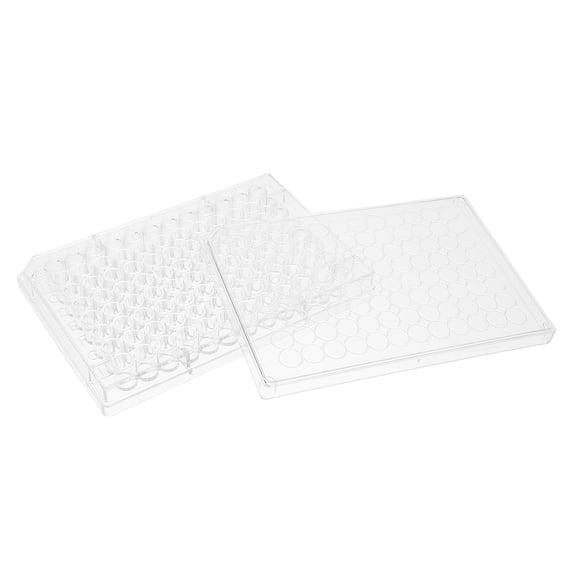Clispeed 2Pcs Disposable Laboratory Cell Culture Plate White Plastic 96 Wells with Cover