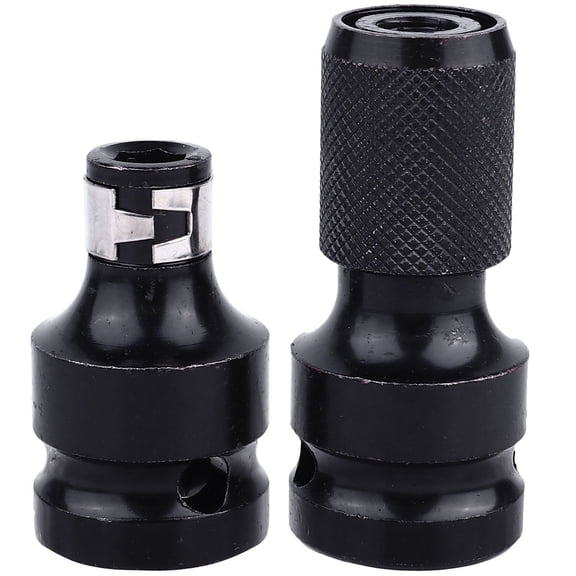 Clispeed Electric Drill Chuck Adapter Steel Black 2 Pcs