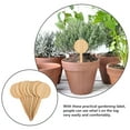 thumbnail image 1 of Clispeed 20 Pcs Thicken Bamboo Signpost T Shape Mini Plants Label Plaque Ornaments Miniature Decors Seedling Box Plant Ornaments (Round Style), 1 of 10