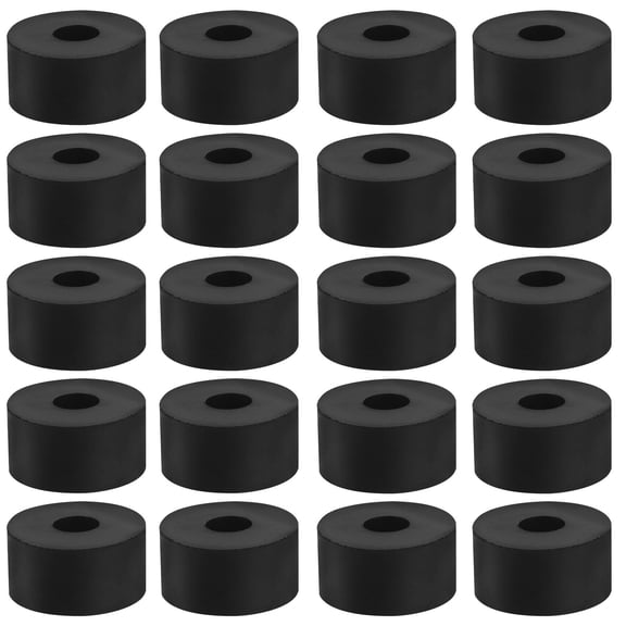 Clispeed 20PCS Rubber Pot Raising Feet Black Round for Outdoor Planters