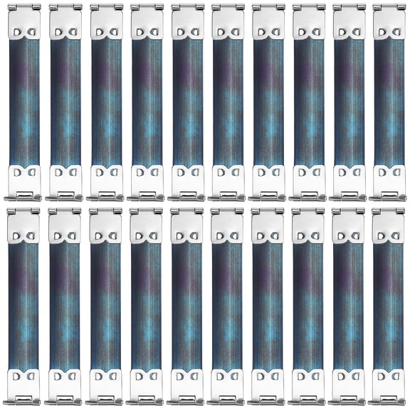 Clispeed 20Pcs Metal Purse Flex Frames Plated Silver Color Handbag Hinges for Easy Purse Closure