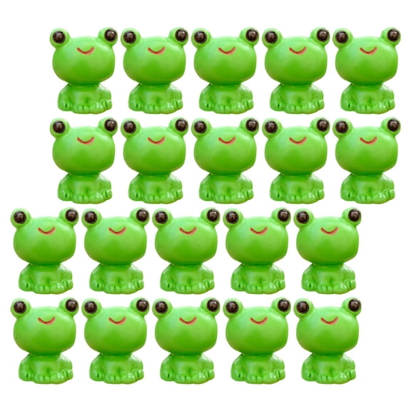 Clispeed animal figurines Frog Figurine Green 20pcs