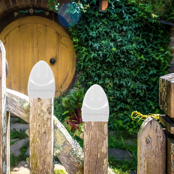 Clispeed 20pcs Vinyl Fence Post Cap White Plastic Post Caps For Stair Handrail