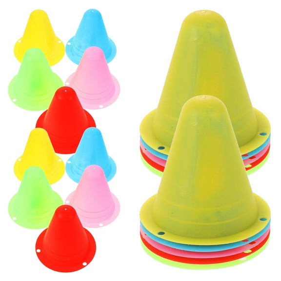 Clispeed 20Pcs Plastic Roller Skating Training Cones for Skating Practice and Traffic Drills