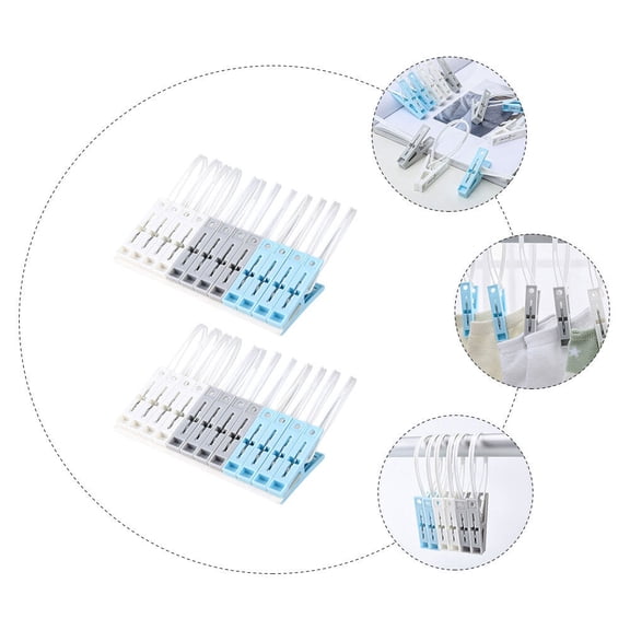 Clispeed Clothes Pegs Plastic Windproof Camping Enthusiasts Tent Setup 24Pcs