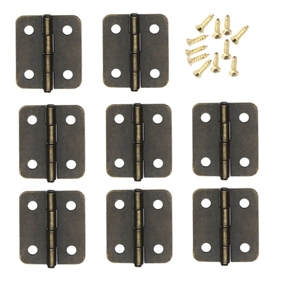 Clispeed Jewelry Box Accessories Dark Brown Iron Fillet Hinges for Smooth Closing