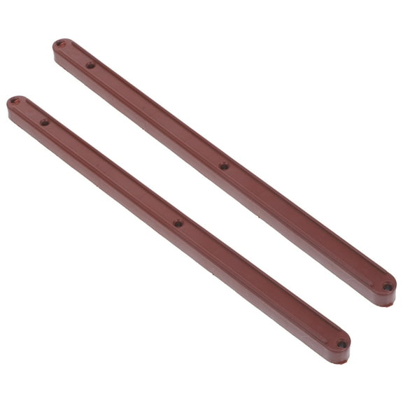 Clispeed 2-Pack Brown Plastic Under Drawer Slides Guides for Wardrobe and Cabinet Drawers Smooth