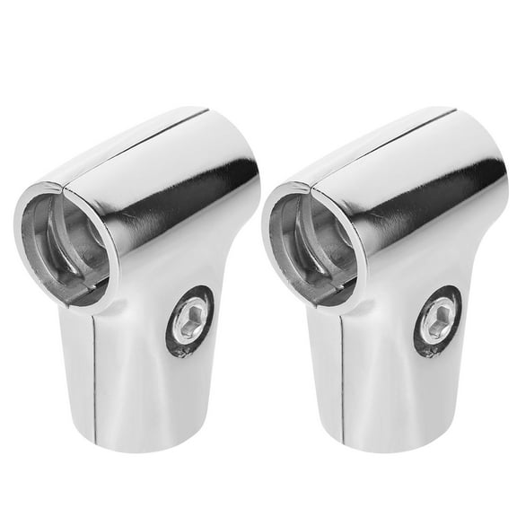 Clispeed Stainless Steel Closet Rod Connectors, 2-Pack Steel Pipe Fittings for Easy Closet Rod Installation