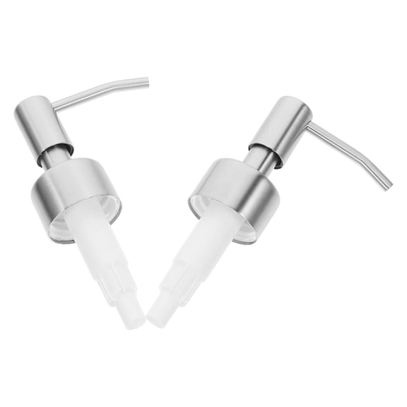 Clispeed 2Pcs Manual Pressing Pump Stainless Steel for Liquid Bottle Dispensers