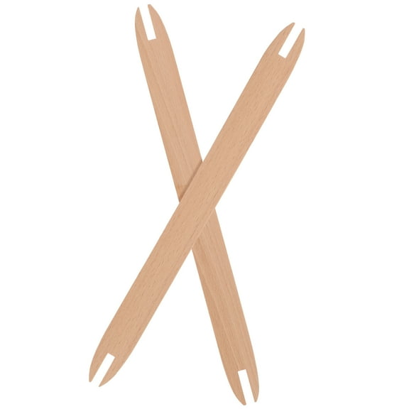 Clispeed Weaving Stick Set Wooden Shuttles for Beginners Beige DIY Weaving for Home Decoration 2pcs