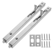 Clispeed 2Pcs Plated Silver Door Buckle Bolt Stainless Steel Stable Connection Door Lock