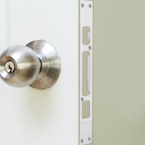 Clispeed 2Pcs Metal Door Plate for Home Security with Easy Installation Stainless Steel Material