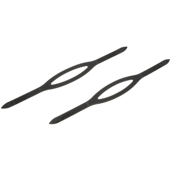 Clispeed Black Silicone Goggle Band, Elastic, Sturdy, for Swimming, 2Pcs