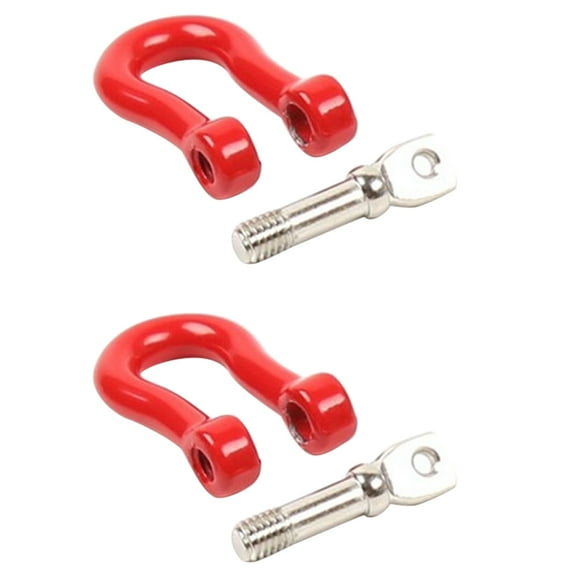 Clispeed Stylish Red Tow Hook, Durable and Easy Install, for Car Use 1Pair