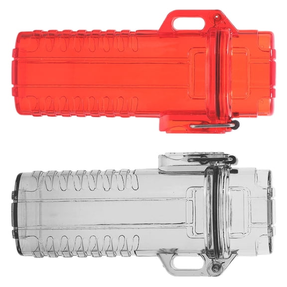 Clispeed 2Pcs Waterproof Plastic Lighter Case Cover Durable Protective Sleeve for Outdoor Use