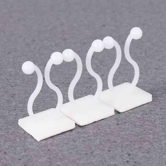 Clispeed 30-Piece White Plastic Trellis Fixing Kit with Hooks for Garden Plant Support and Cultivation Needs