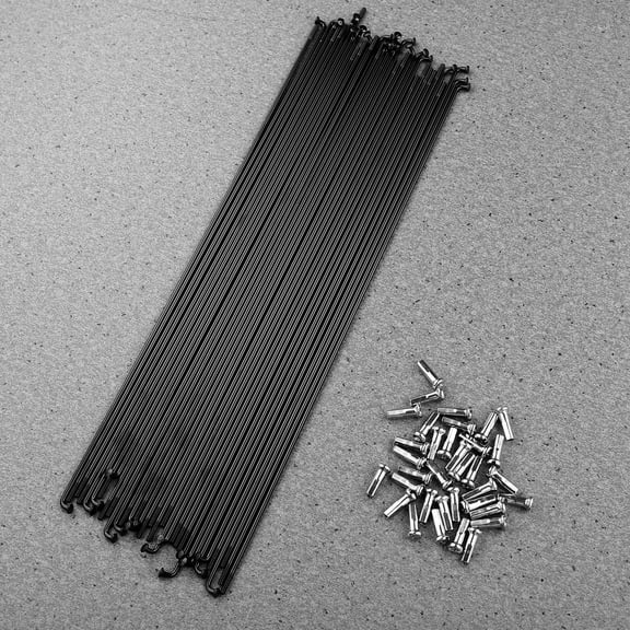 Clispeed 36 Sets Steel Wheel Spokes for Bikes Black Replacement #45 Steel for Cyclists