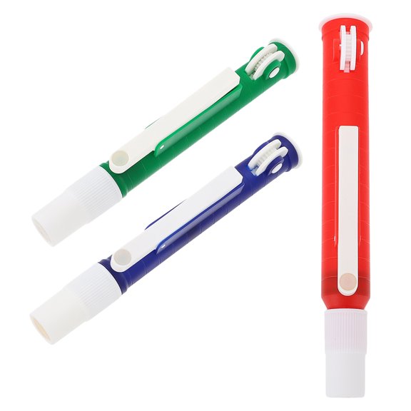 Clispeed 3Pcs Laboratory Pipette Pump Set with Ergonomic Design and Colorcoded Plastic Pumps for Accurate Dispensing