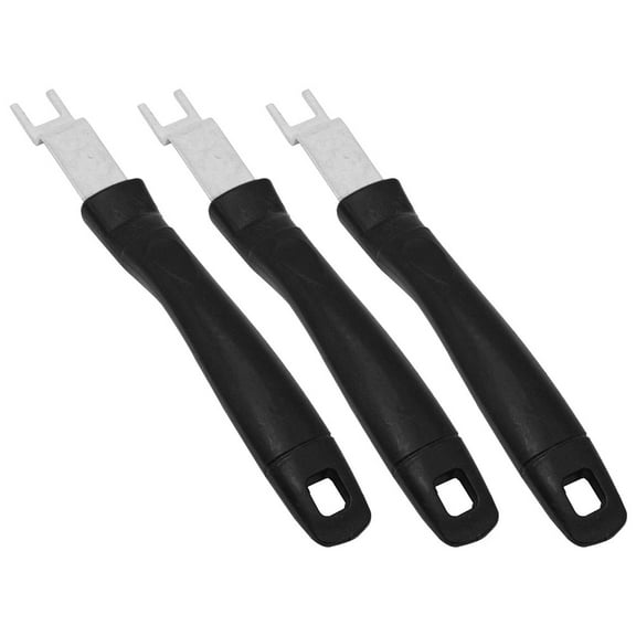 Clispeed 3Pcs Black Metal Grill Plate Lifter with Anti Scald Grip for Home and Restaurant