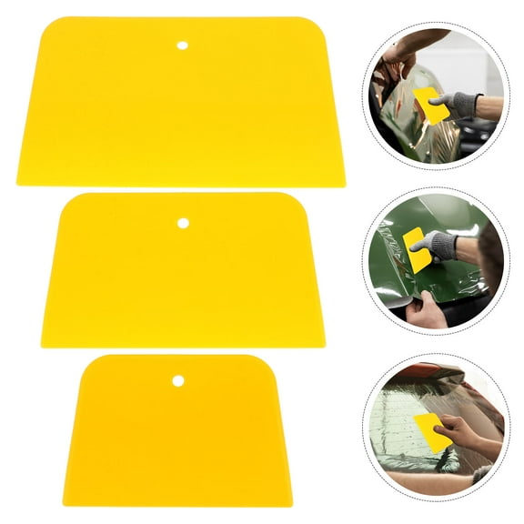 Clispeed 3pcs Automotive Body Filler Spreader PON Yellow for Preventing Scratches