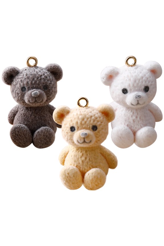 3pcs Cute Bear Charms For Jewelry Making Diy Pendants For Bracelets Necklaces Keychains And More Adorable