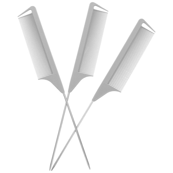 Clispeed Styling Hair Detangler Tail Comb Carbon Fiber 3Set