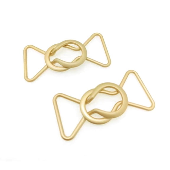 Clispeed 4Pairs Golden Metal Decorative Buckle Set for Dress Belts and Overall Waistbands