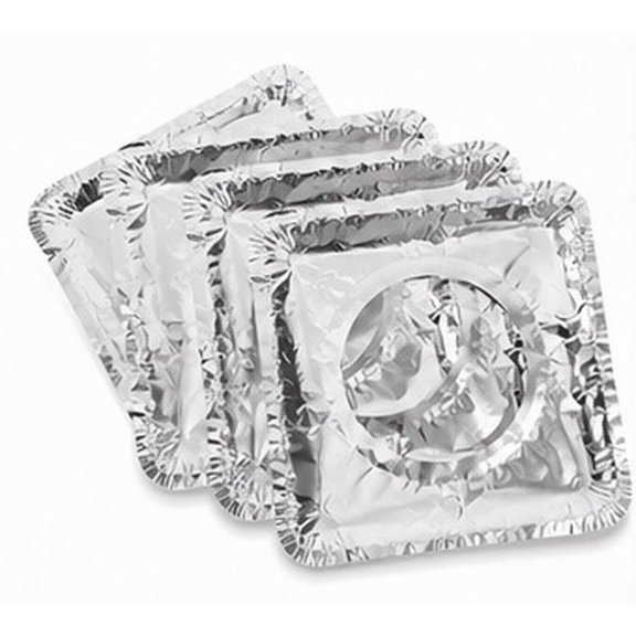Clispeed Heat Resistant Stove Liners Aluminum Foil for Gas Stove Protection Plated Silver 40Pcs