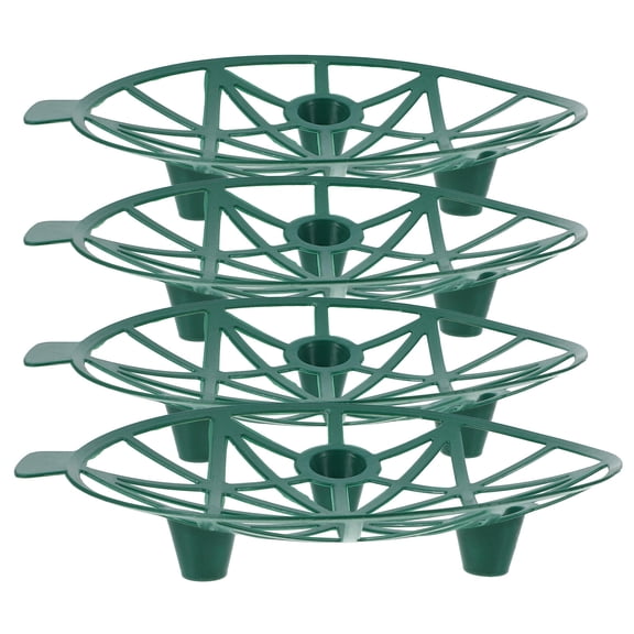 Clispeed 4-Pack Green Plastic Watermelon Support Stands for Garden Melon Stability and Plant Growth