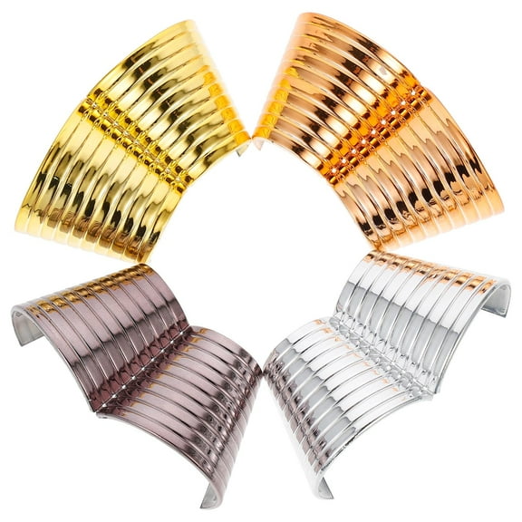 Clispeed 4Pcs Assorted Color Ponytail Fixator Hair Barrettes for Daily Wear and Parties