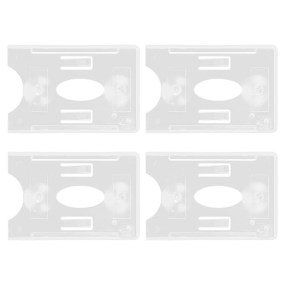 Clispeed 4pcs Clear Badge Holders for Windshield Parking Card Display Plastic Design