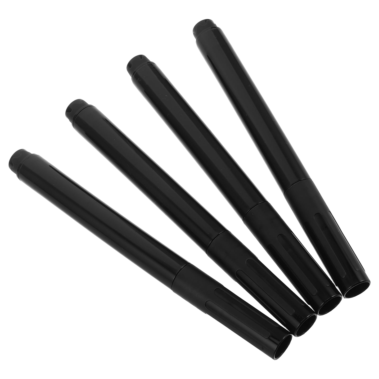 Clispeed 4pcs Portable Water Based Banknote Detector Pen Black Plastic Chisel Tip for Malls