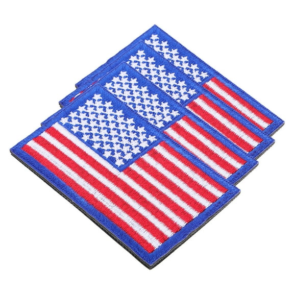 Clispeed National Flag Patch Multi 4Pcs Patriotic Design for Accessories and Outdoor Activities