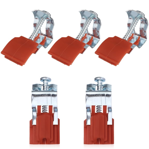 Clispeed 5Pcs Red Kitchen Sink Brackets Adjustable Sink Clips for Kitchen with Strong Plastic and Steel Build