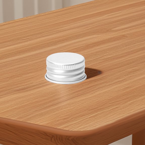 Clispeed Plated Silver Aluminum Threaded Caps for Glass Bottles, Portable and Leakproof 50Pcs