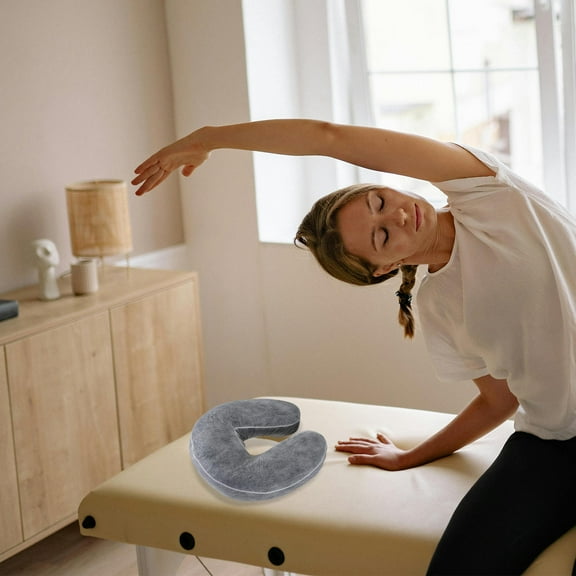 Clispeed 50Pcs Disposable U Shaped Massage Bed Pillowcase Nonwoven Elastic Headrest Covers White