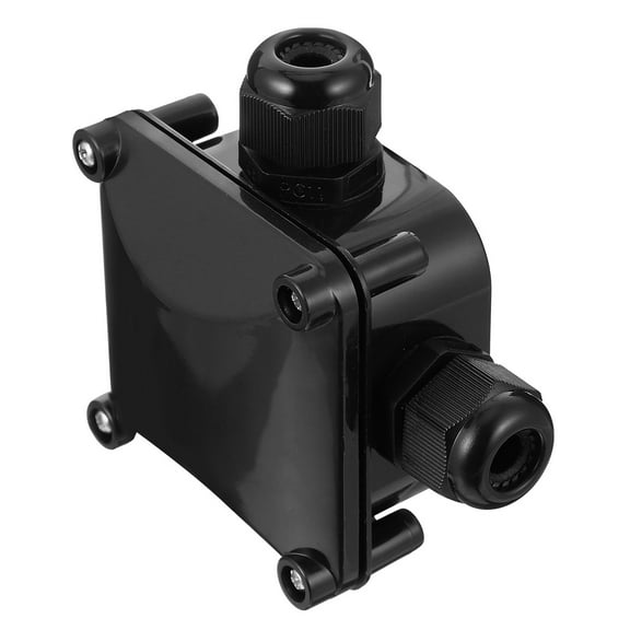 Clispeed 5Pcs IP68 Black Waterproof Junction Box with 3 Way Cable Connector for LED Lighting
