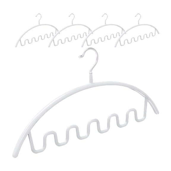 Clispeed 5Pcs Tank Tops Organizer Hangers White Bra Storage Rack for Closet and Wall Hanging