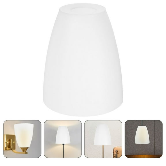 Clispeed 5pcs Modern Lamp Shade White Plastic Sleek Design Home Environment Decor