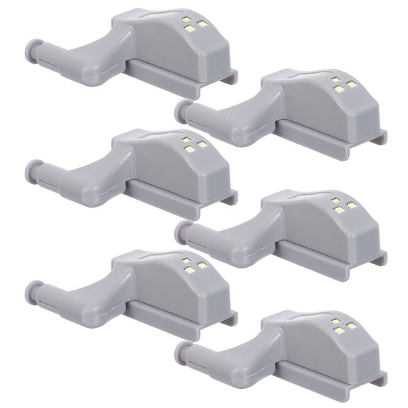 Clispeed 6Pcs Smart Motion Activated Grey LED Wardrobe Lights with Gentle Illumination for Home Cabinets