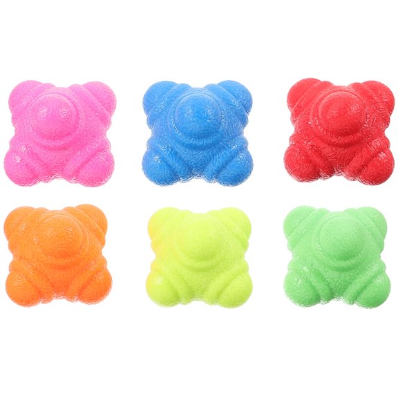 Clispeed 6Pcs Tpr Reaction Training Balls Assorted Color Fitness Balls for Baseball and Soccer Drills