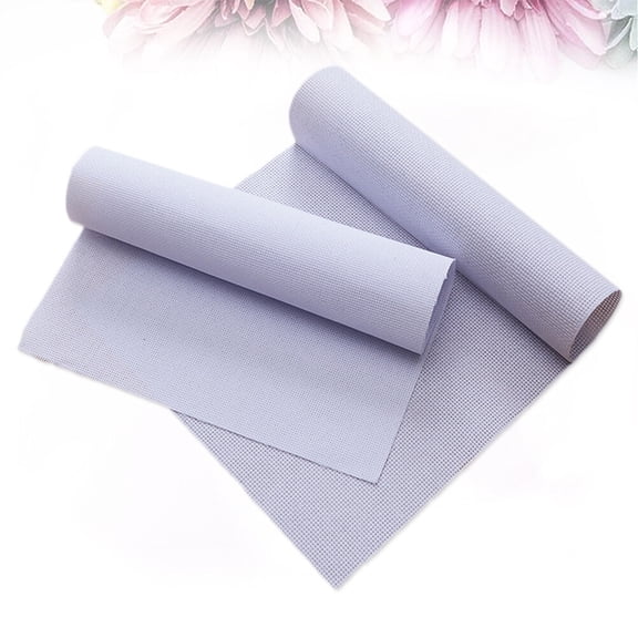 Clispeed 6Pcs Cross Stitch Cloth White 14 Count Durable Embroidery Fabric for Curtains Sofa Cushions