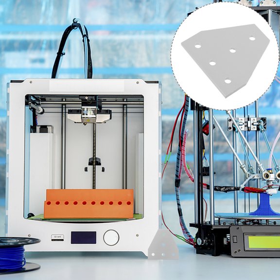 Clispeed 6Pcs White Aluminum Extrusion T Brackets for DIY Projects and 3D Printer Frames