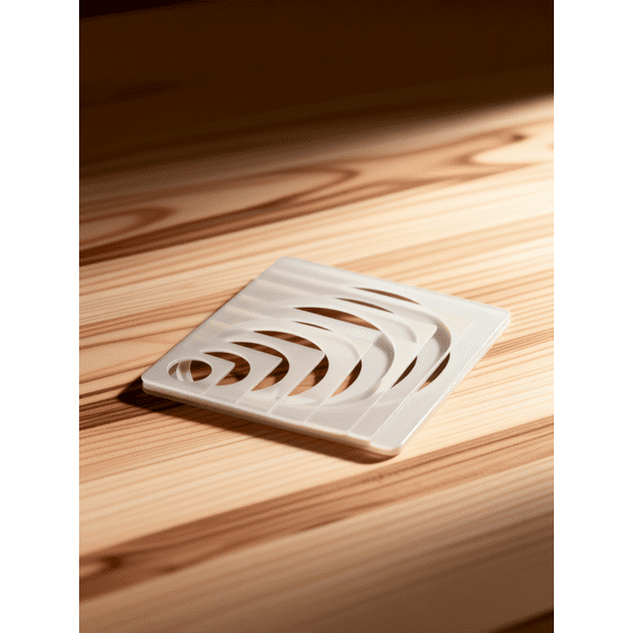 Clispeed 8Pcs White Plastic Round Painting Stencils Templates