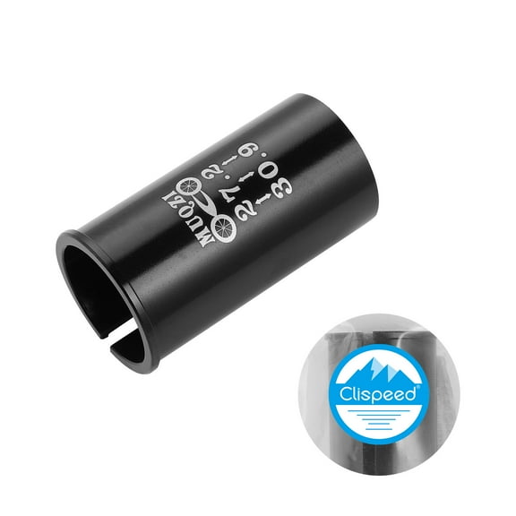 Clispeed Black Aluminum Seatpost Reducing Sleeve for Bike Seat Tube Fit with 27.2 to 30.9 Turn