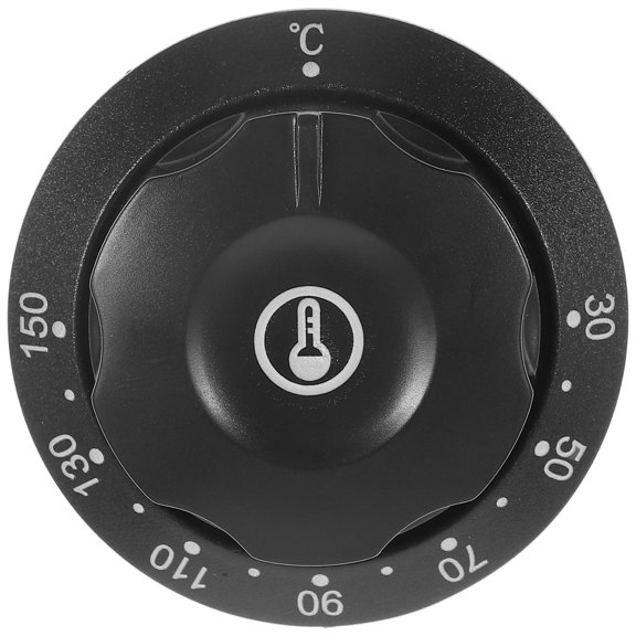 Clispeed Black Plastic Thermostat Knob for Fryer Oven Temperature Control Safety Replacement Part