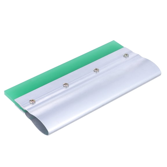 Clispeed Premium Plated Silver Rubber Scraper Tool for Decoration with Precision Cut Aluminum Handle